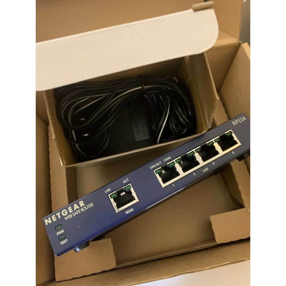 Netgear RP114 Web Safe Cable DSL Router 100 Mbps 4-Port 10/100 Switch Open Box - Picture 11 of 11